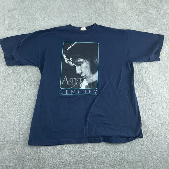 Vintage Artist Of The Century Elvis Presley Graphic T-Shirt XL 90s Hanes 5085 - Picture 1 of 8